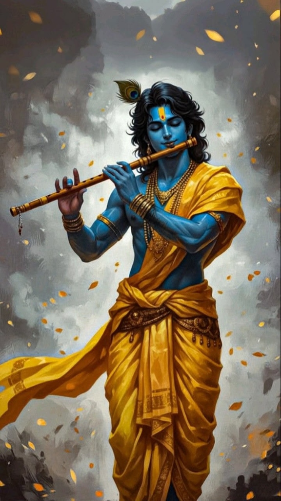 Krishna playing flute